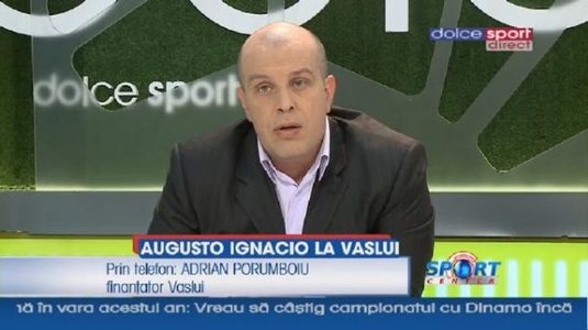 Porumboiu în premieră la Dolce Sport: "Augusto Inacio este noul antrenor al lui FC Vaslui". Cine este portughezul VIDEO