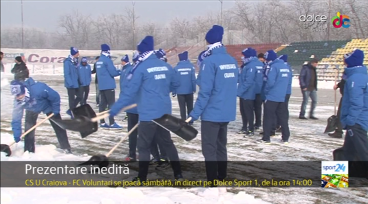 Noile achiziţii ale Craiovei au ajutat la deszăpezirea terenului VIDEO