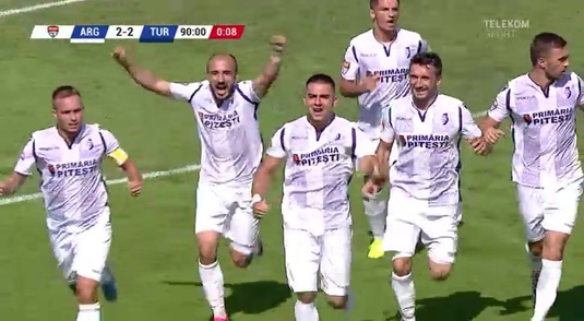 VIDEO | Meci nebun la Piteşti. FC Argeş o bate pe Turris Turnu Măgurele în prelungiri. Prima înfrângere pentru liderul Ligii a II-a