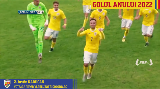 VIDEO | Iustin Răducanu a câştigat trofeul pentru ”Golul anului 2022”
