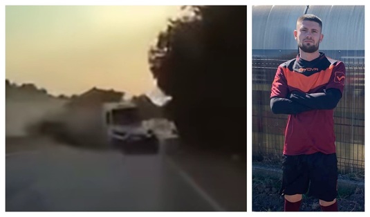 VIDEO | Momentul cumplit al accidentului mortal de pe Centura Capitalei. Fotbalistul din liga a 5-a a decedat după impactul violent cu camionul