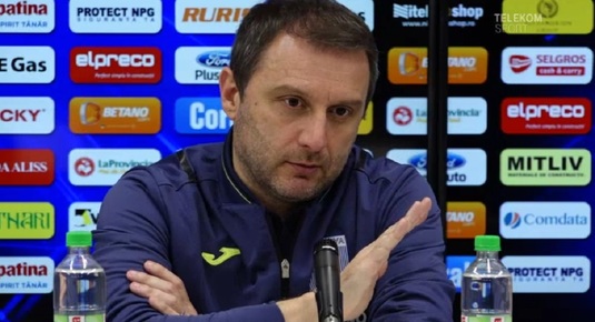 VIDEO | Mangia a bătut cu pumnul în masă la conferinţa de presă: ”Asta trebuie să fie clar!” Ce l-a enervat pe antrenorul Craiovei