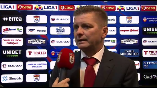 VIDEO | Dusan Uhrin, misiune imposibilă în drumul spre play-off: "Poate câştigăm tot". Prima reacţie a antrenorului după Botoşani - Dinamo 1-0