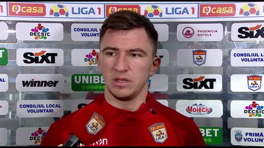 VIDEO "Suntem prea mici pentru asemenea suporteri". Deian Sorescu a vorbit despre viitorul său la Dinamo