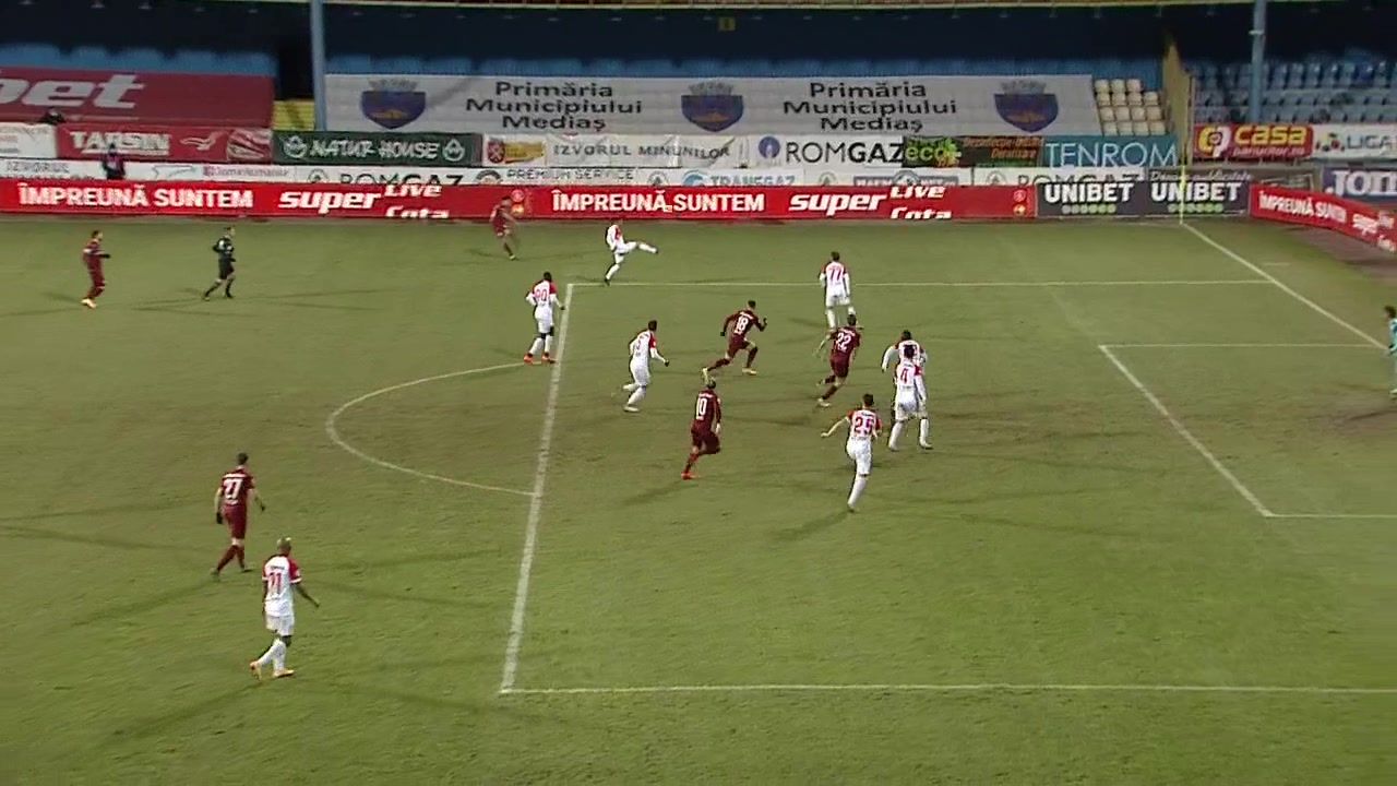 FC Hermannstadt a pierdut în fața campioanei CFR Cluj, scor 1-3