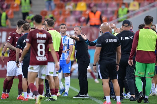 VIDEO | Incidente la finalul meciului dintre Rapid şi Universitatea Craiova! Laurenţiu Reghecampf a fost luat la ţintă de fanii giuleşteni