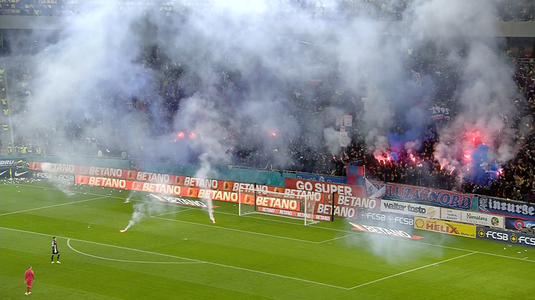 VIDEO | Atmosferă incendiară în tribune la FCSB - Rapid! Fanii celor două echipe au făcut spectacol