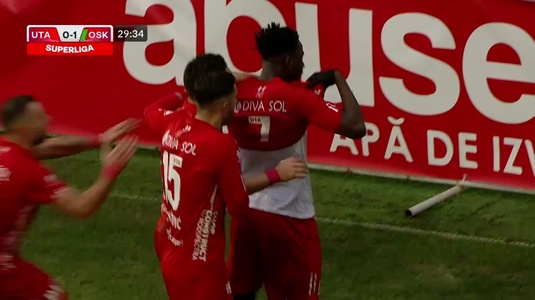 VIDEO | UTA - Sepsi 1-4. Echipa lui Bergodi s-a distrat la Arad! Abeid, eliminat