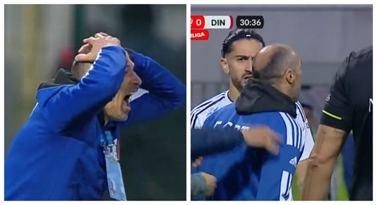 VIDEO | Imagini incredibile în Botoşani - Dinamo! Bogdan Andone, ”turbat” de nervi, a fost la un pas să sară la bătaie şi a fost eliminat