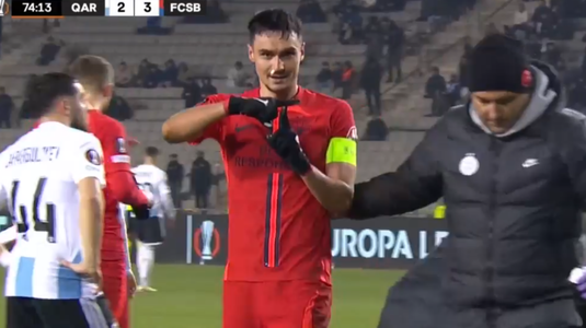 FOTO | Adrian Şut, eroul FCSB în meciul cu Qarabag, s-a accidentat la golul de 2-3: ce s-a întâmplat cu căpitanul campioanei României