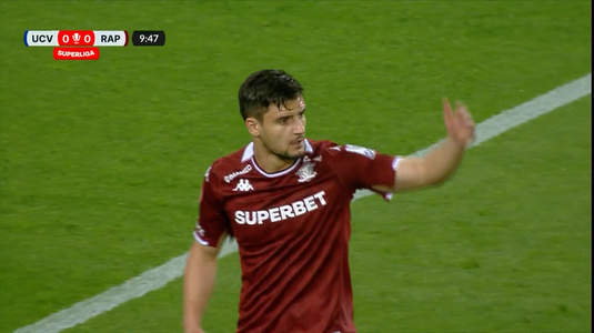 VIDEO | Tensiunea de la Rapid se simte şi pe teren! Doi jucători giuleşteni s-au luat la ceartă în meciul cu U Craiova, după o fază de neînţeles