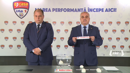 FRF a organizat tragerea la sorţi! S-a stabilit ordinea de disputare a jocurilor de baraj pentru menţinerea / promovarea în SuperLigă 