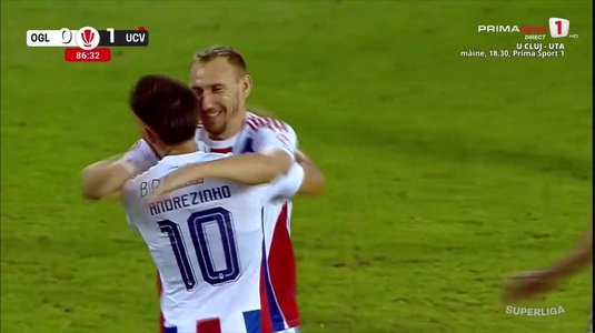 VIDEO | Oţelul - U Craiova 1-1. Lungu a adus un punct pentru gazde cu un gol superb marcat în minutul 87