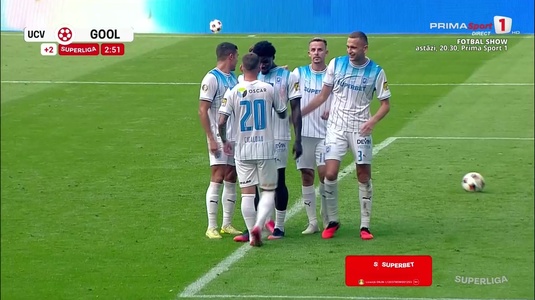Universitatea Craiova - Voluntari 3-1. Victorie clară pentru olteni, după un meci în care s-au acordat trei penalty-uri