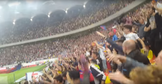 VIDEO | Momentul descătuşării în peluza roş-albaştrilor! Cum s-a trăit pe Arena Naţională golul marcat de Planic în prelungirile meciului cu CFR Cluj