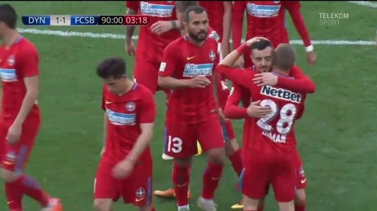 VIDEO | FCSB - Dinamo Kiev 1-1. Ioan Hora marchează la debut şi îl salvează în ultima fază pe Teja de la prima înfrângere
