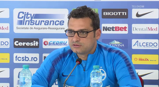 VIDEO | Teja, la penultima conferinţă de presă ca antrenor al FCSB: "Domnul Becali face transferurile" Cum crede că ar fi luat titlul 