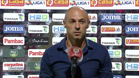 VIDEO | Bogdan Andone, scos din minţi de jucătorii săi la pauza meciului cu FCSB: "Parcă eram la hotel, noi eram galanţi"