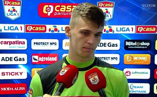 Reacţia lui Ştefan Târnovanu după ce a închis poarta cu Sepsi: "Am încercat să profit de şansă şi să apăr cât mai bine!"