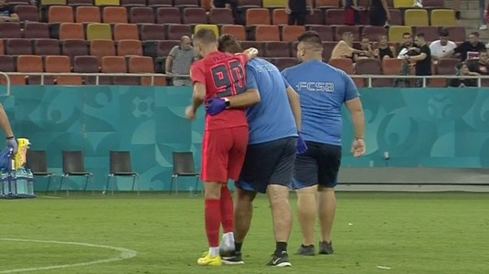VIDEO | Probleme pentru FCSB! Bogdan Rusu s-a accidentat şi a fost schimbat în meciul cu Hermannstadt