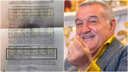 Becali i-a enervat! Reclamată la FIFA, Galatasaray a "scurs" în presă contractul lui Moruţan. FOTO | Clauza de care se agaţă FCSB