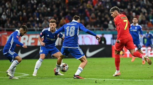 VIDEO | FCSB - U Craiova 1948 2-1. Vicecampioana sparge gheaţa după patru meciuri, dar cu mari emoţii! Creţu a fost eliminat