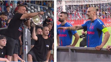 VIDEO | Fotbaliştii de la FCSB, blocaţi de strigătele lui Mustaţă! Chiricheş i-a cerut să înceteze: "Tu nu juca individual. Vă bateţi joc de noi"
