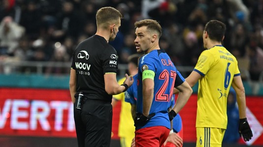 Olaru a dezvăluit ce i-a spus arbitrul despre faza controversată din FCSB - Slobozia! Anunţ despre transferul mult visat