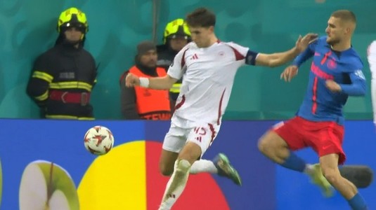 "Nu se poate aşa ceva". Daniel Bîrligea a fost eliminat, iar comentatorul a izbucnit în FCSB - Olympiacos: "Arbitrul nu merită să-i spun numele"