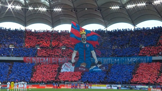 VIDEO | Scenografia impresionantă afişată de suporterii celor de la FCSB pe Arena Naţională, la meciul cu Universitatea Craiova