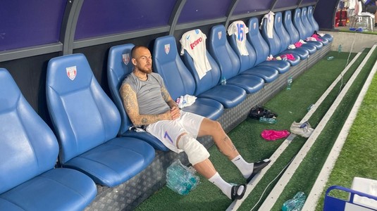 FOTO | Imagini îngrijorătoare cu Denis Alibec! Cum arăta piciorul atacantului care a rezistat doar 10 minute în FCSB – CFR Cluj