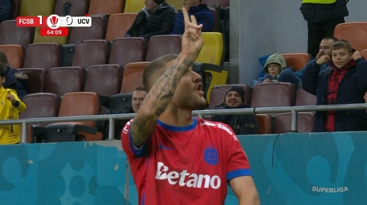 Gestul pe care l-a făcut Daniel Bîrligea în direcţia fanilor olteni! Ce le-a transmis adversarilor, în FCSB - Universitatea Craiova | VIDEO