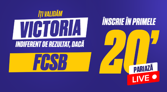 FCSB - Bologna: Victoria vine mai repede dacă FCSB înscrie în primele 20 de minute, pe Mozzart Bet