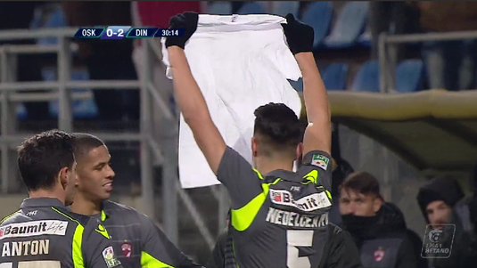 VIDEO | Reacţia controversată a lui Nedelcearu, după golul 2. Ce tricou le-a arătat fanilor maghiari ai lui Sepsi!
