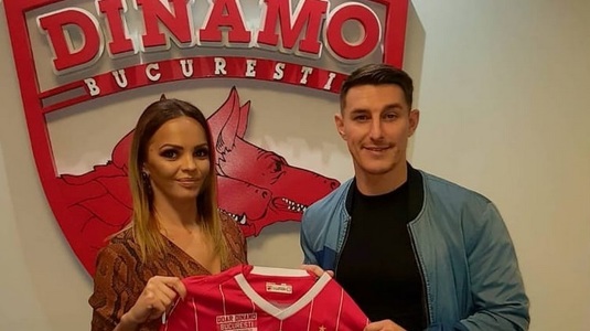 Dinamo şi-a prezentat al doilea transfer din 2019! Cine l-a însoţit pe fotbalist la semnarea contractului. A atras toate privirile 