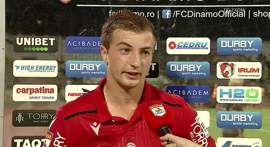 VIDEO | Linişte, vorbeşte eroul lui Dinamo. Daniel Popa rămâne modest: "Contează mai puţin că am marcat eu". Cui i-a dedicat hat-trick-ul