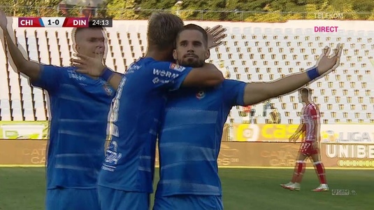 VIDEO | Prima victorie pentru Chindia în noul sezon. Florea a marcat unicul gol al partidei cu Dinamo