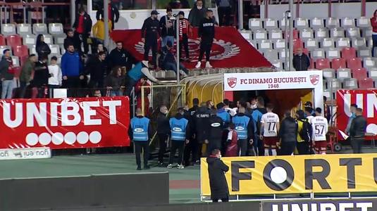 Moment tensionat între fanii "câinilor" şi fotbaliştii giuleştenillor la finalul meciului Dinamo - Rapid 1-1! Scandalul a izbucnit în drum spre vestiare | VIDEO