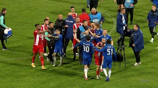 VIDEO | Scandal la finalul meciului dintre Dinamo şi FC U Craiova! Sidibe şi Filip, protagonişti la cearta dintre cele două echipe