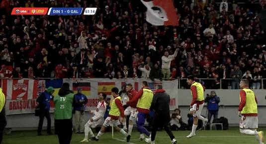 VIDEO | Dinamo - Oţelul Galaţi 3-0. Ghezali, omul meciului. ”Câinii” au făcut spectacol pe Arcul de Triumf