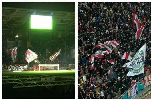 VIDEO | Atmosfera din Giuleşti vs. atmosfera de pe Arena Naţională! Imagini cu galeriile la derby-ul Dinamo - Rapid