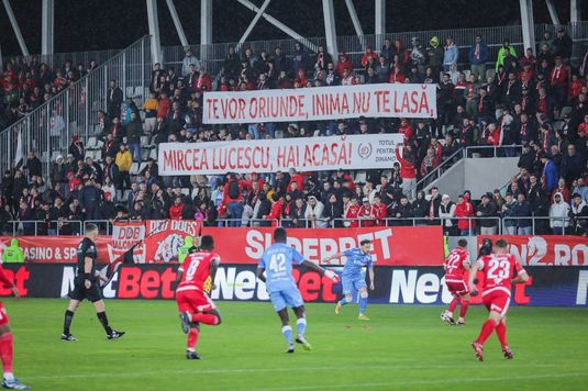 Mesaj special pentru Mircea Lucescu din partea fanilor lui Dinamo! Ce au transmis suporterii la meciul cu UTA