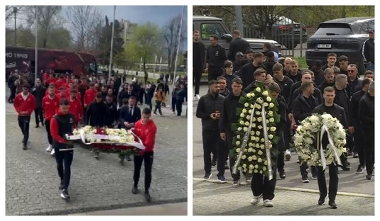 FCSB şi Dinamo au uitat de rivalitate şi i-au adus un ultim omagiu lui Mircea Lucescu la Arena Naţională | VIDEO