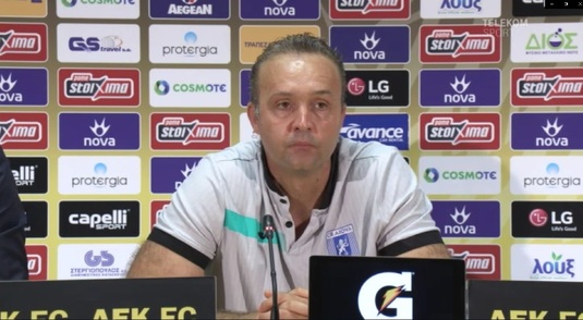 VIDEO | Corneliu Papură, vehement după ce a fost eliminat de AEK: "Fotbalul este nedrept. Au tremurat, i-am pus sub presiune. Meritam să ne calificăm"