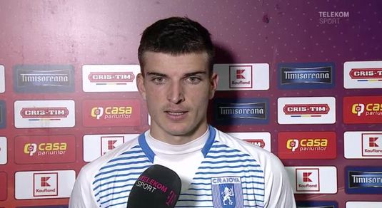 VIDEO Eroul Craiovei, Valentin Mihăilă: ”Sper să marcăm şi cu Dinamo, cât mai multe goluri!”