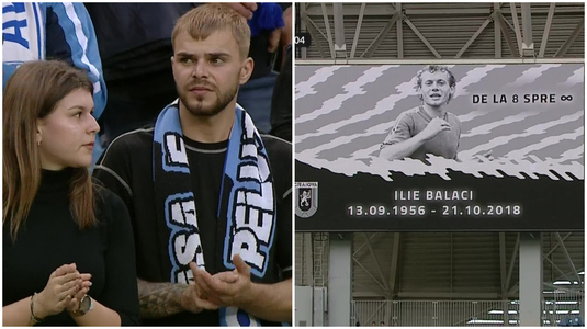 VIDEO | Momente emoţionante la Craiova. Haţegan, jucătorii şi suporterii au oprit meciul şi l-au omagiat pe Ilie Balaci