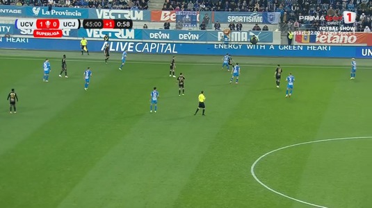 LIVE VIDEO | Universitatea Craiova - U Cluj, ACUM, pe orangesport.ro. Ocazie uriaşă Macalou în finalul reprizei