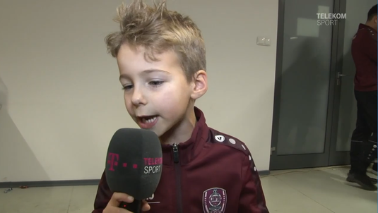 VIDEO | Cel mai pătimaş jucător! Un puşti de la Academia CFR-ului a făcut spectacol la microfonul Telekom Sport :)