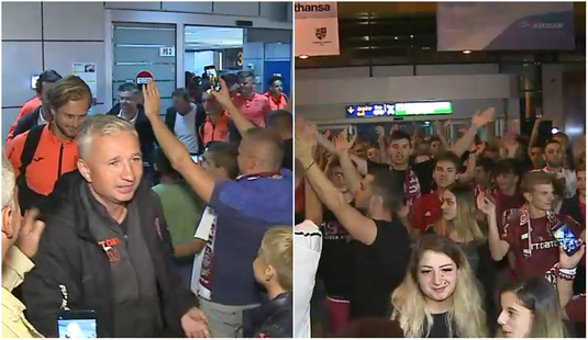 VIDEO | Campionii s-au întors acasă! CFR, întâmpinată de sute de fani la revenirea din Scoţia. Atmosferă magică la aeroportul din Cluj