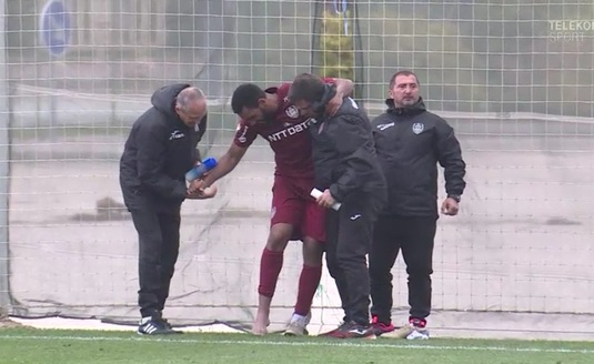 VIDEO | Alarmă la CFR Cluj. Omrani a părăsit terenul accidentat în amicalul de vineri: "Asta ne-ar mai trebui, să pierdem şi un jucător"